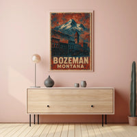 Bozeman Montana Rustic Scenic Poster