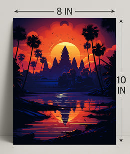 Sunset Over Tranquil Waters Poster