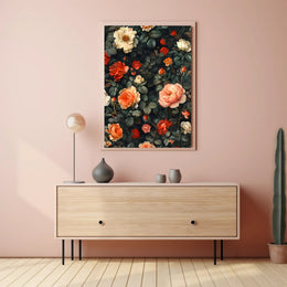 Lush Vintage Rose Arrangement Artistic Poster
