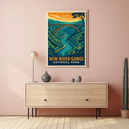 New River Gorge National Park Vintage Poster