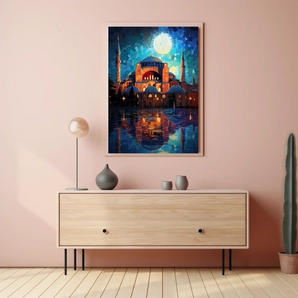 Hagia Sophia Nightscape Cultural Heritage Poster