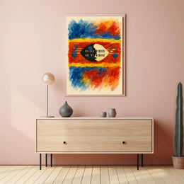 Vibrant Abstract Flag Decor Lovers Poster