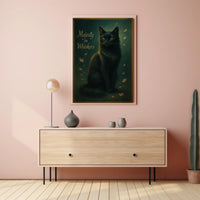 Majestic Dark-Furred Cat Animal Poster