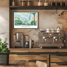 Washington D.C. Illustration Poster