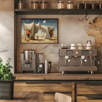 Surreal Desert Dreamscape in Futuristic Sci-Fi Poster