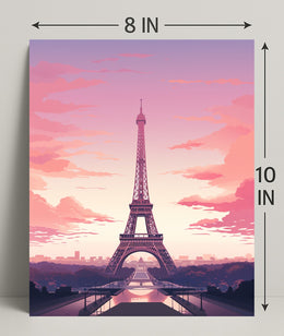 Eiffel Tower At Sunset Poster