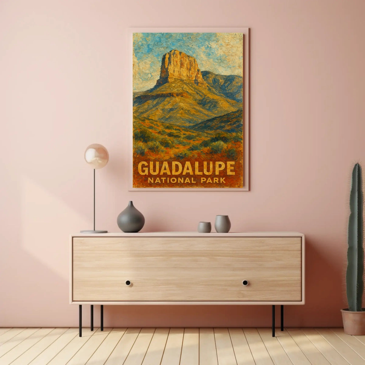 Guadalupe National Park Bold Wanderlust Scenic Adventure Artful Decor Timeless Sunset Vista Poster