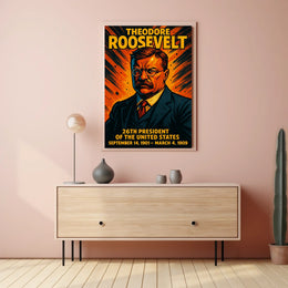Theodore Roosevelt 26th President Poster Wall Art Decor