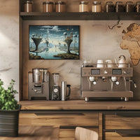 Surreal Futuristic Landscape with Tree Structures Futuristic Sci-Fi Poster