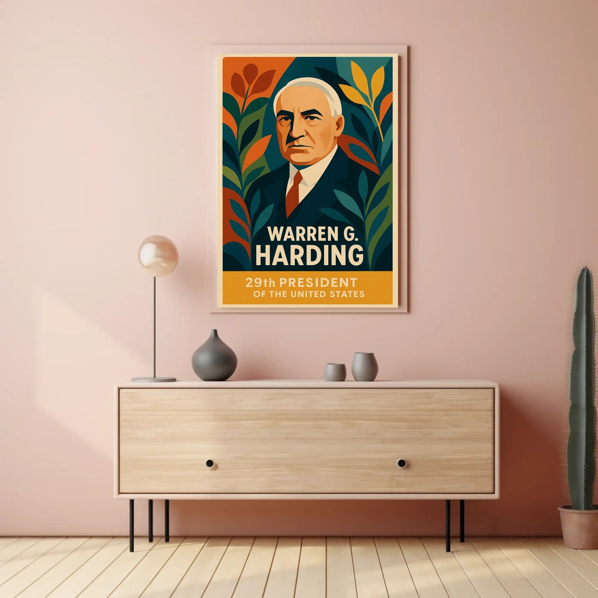 Harding Vintage Patriotic Art Deco Collector Poster
