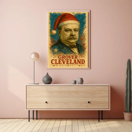 Grover Cleveland Festive Portrait Poster