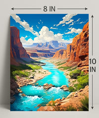 Majestic Canyon Landscape Poster