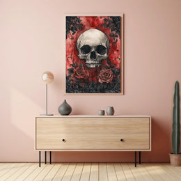 Skull And Roses Poster