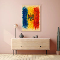 Moldovan Flag Watercolor Art Poster