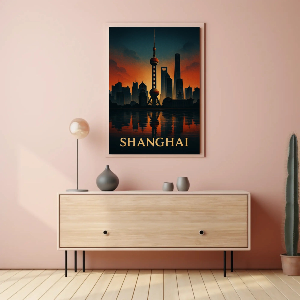 Shanghai Skyline Poster