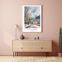 Pitlochry Winter Wonderland: Scenic Travel Poster PosterGoat
