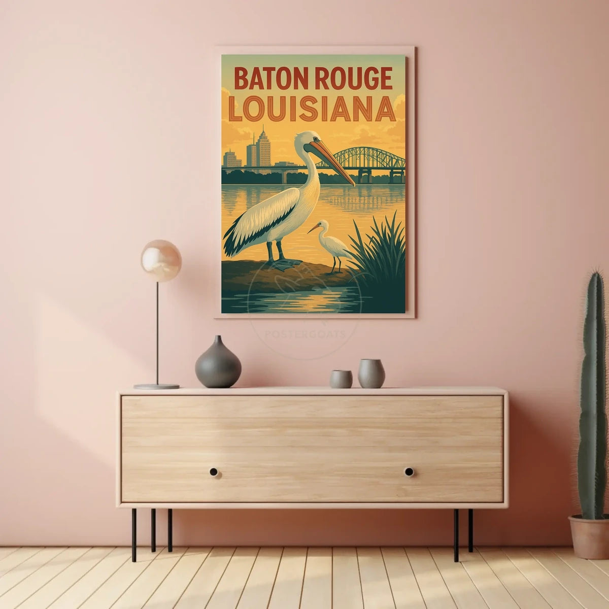 Scenic Baton Rouge Wildlife Travel Poster