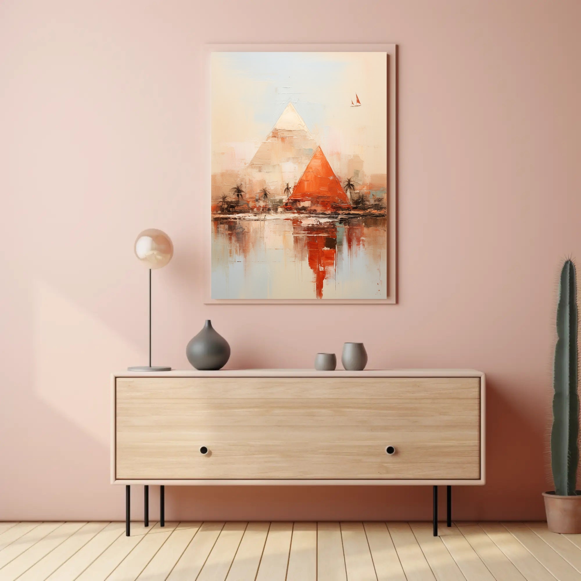 Abstract Pyramids At Sunset Abstract Poster
