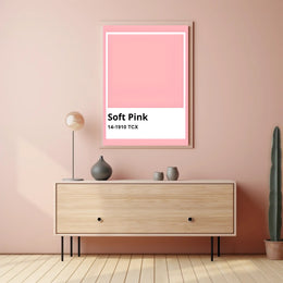 Soft Pink Minimalistic Design Abstract or Artistic Poster PosterGoat