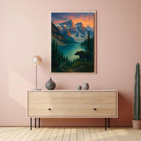 Mountain Wilderness At Sunset Poster