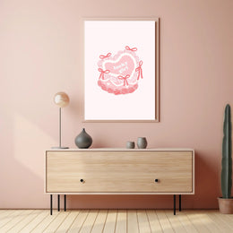 Lucky Girl Heart Cake Poster - Artistic or Abstract Poster PosterGoat