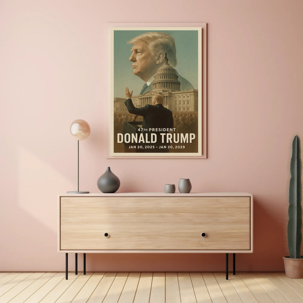 Trump Leadership Resolve Patriotic Portrait Poster