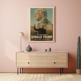 Trump Leadership Resolve Patriotic Portrait Poster