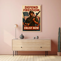 Defend Freedom Enlist Now Poster