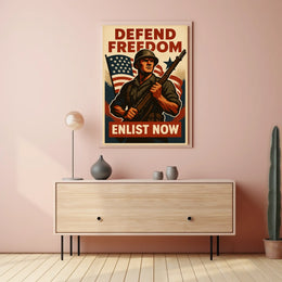 Defend Freedom Enlist Now Poster