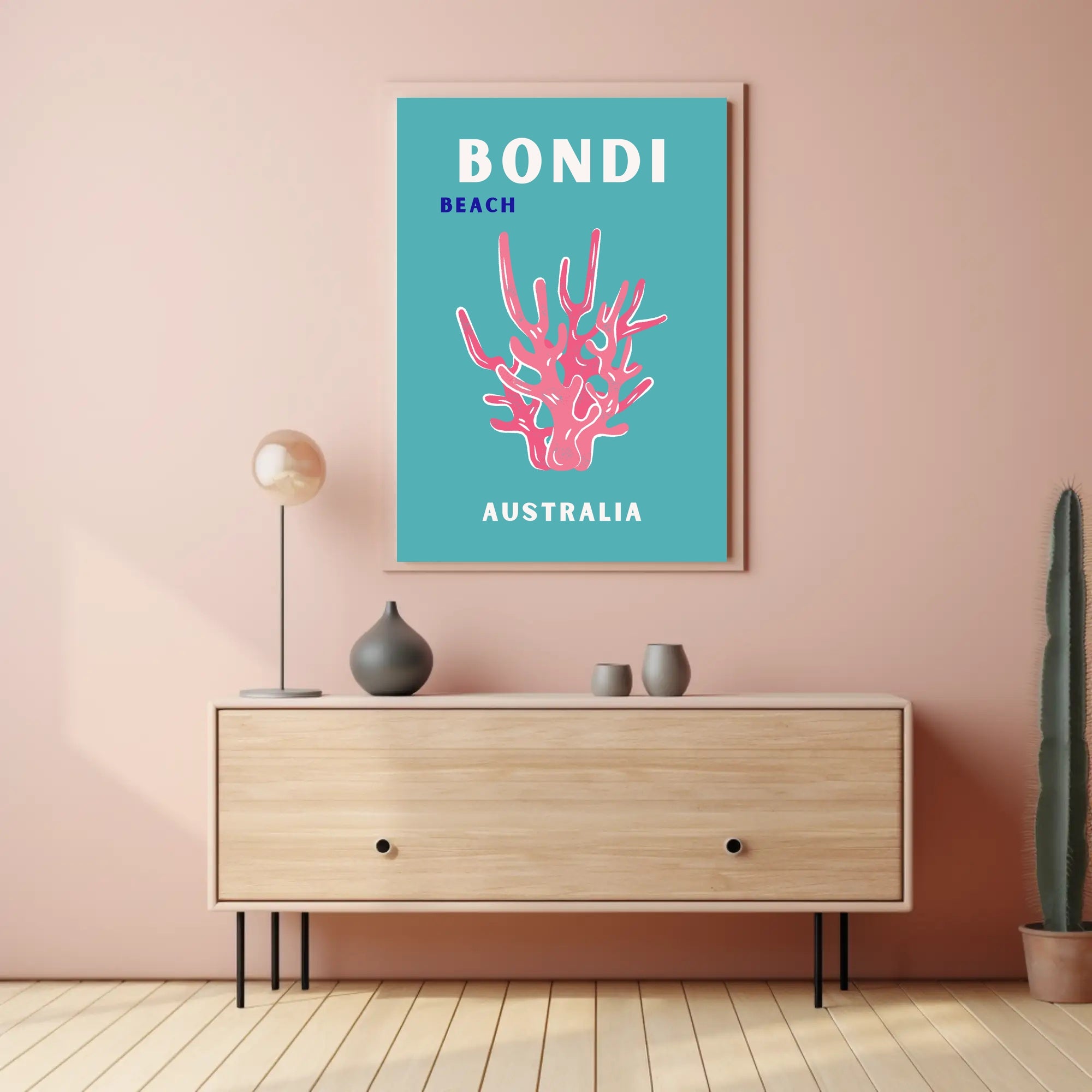 BONDI BEACH AUSTRALIA Tropical Vibes Travel Poster PosterGoat