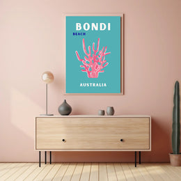 BONDI BEACH AUSTRALIA Tropical Vibes Travel Poster PosterGoat