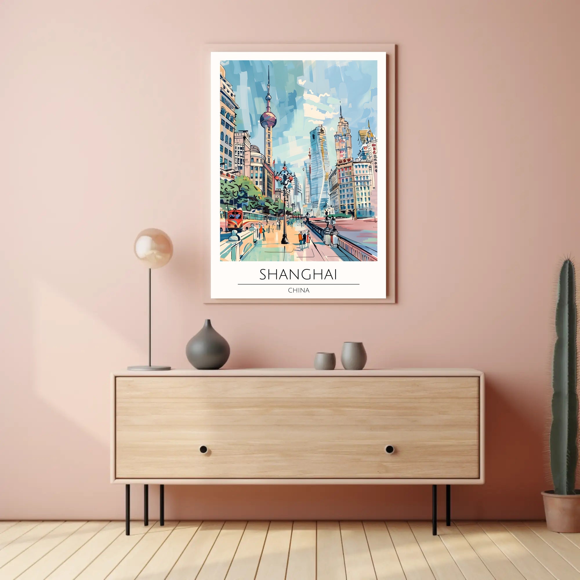 Shanghai Cityscape Poster PosterGoat