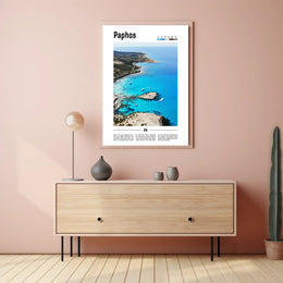 Paphos Coastal Paradise: Stunning Travel Poster PosterGoat