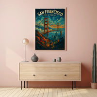 San Francisco Golden Gate Bridge Travel Poster