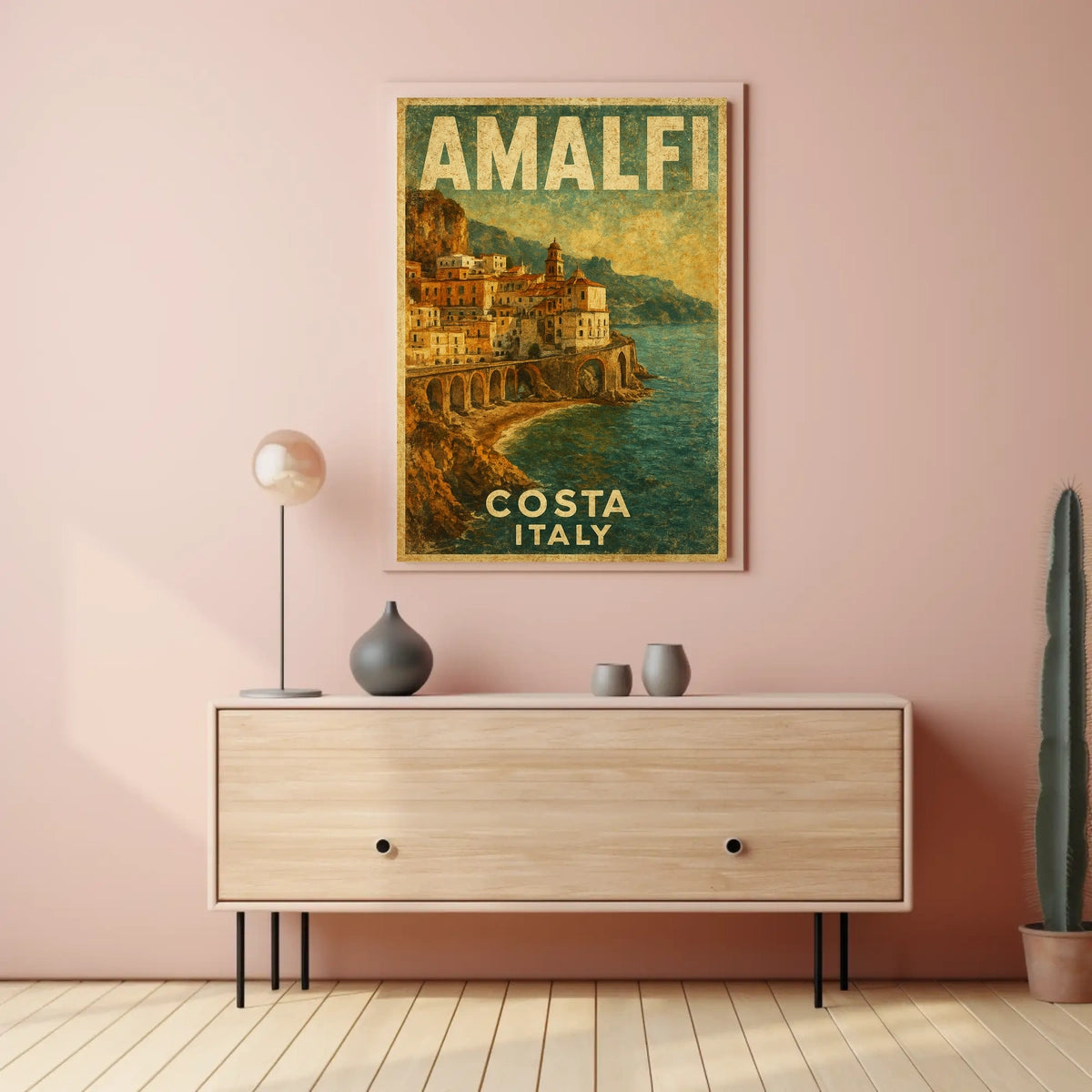 Amalfi Coast Italy Poster Art Museum Quality Wall Decor