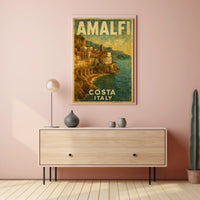Amalfi Coast Italy Poster Art Museum Quality Wall Decor