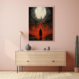 The Enigmatic Cloaked Figure Poster