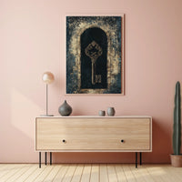 Intricate Antique Key Design Gothic Heritage Poster