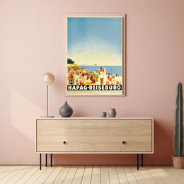 Hapag-Reisebüro Beach Scene Poster
