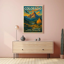 Colorado Where Adventure Meets Tranquility Description Discover the breathtaking Poster