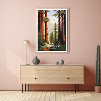 Redwood National Park Scenic Poster Wall Art
