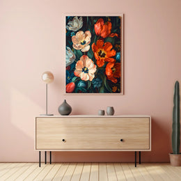 Vibrant Floral Symphony Wall Art Print