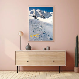 Skiing in Pontresina Poster PosterGoat