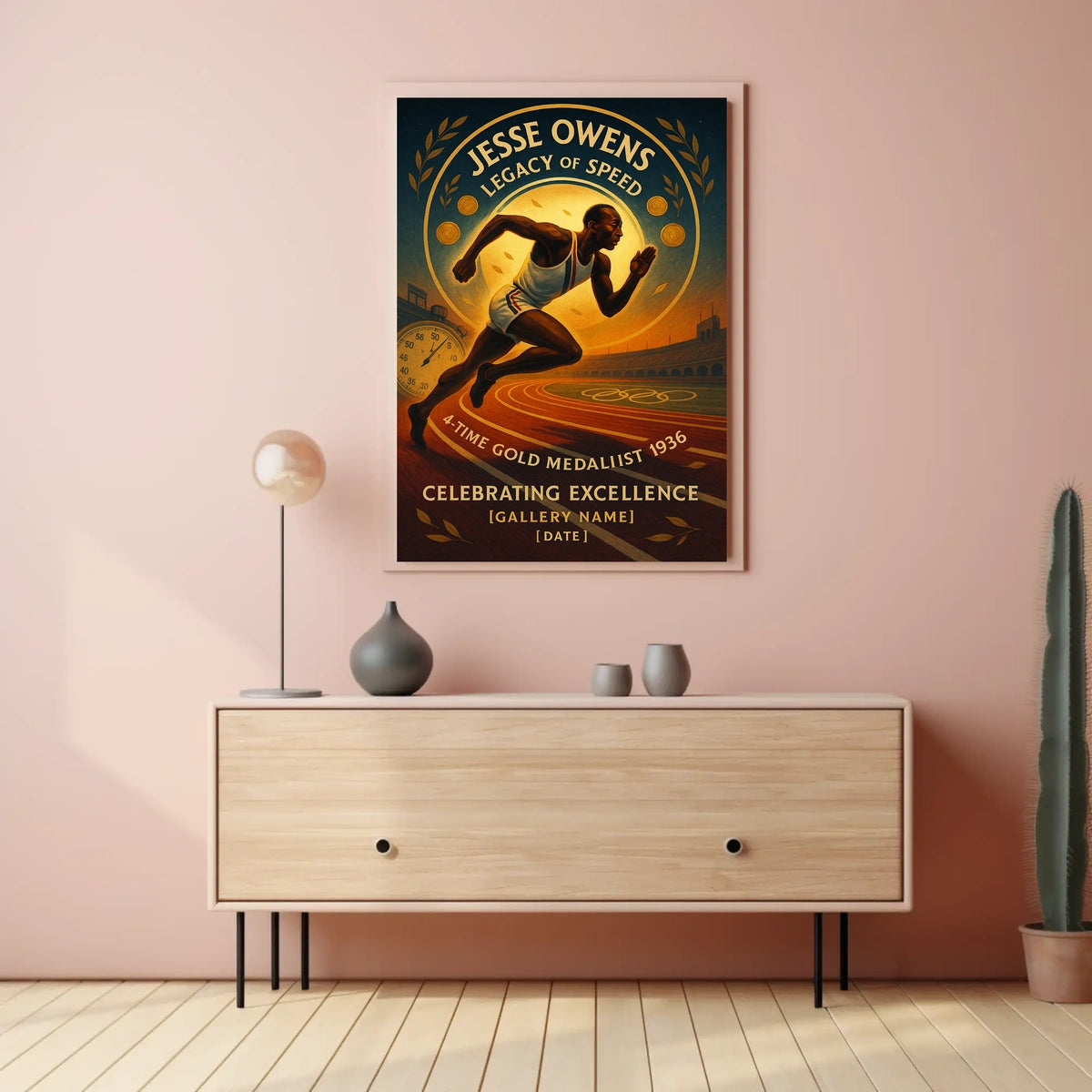 Olympic Legacy Vintage Sprinter Poster: Speed & Glory