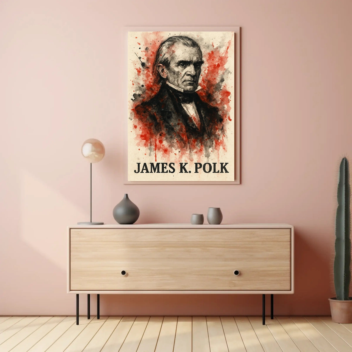 James K. Polk 19th Century Historical Presidential Poster