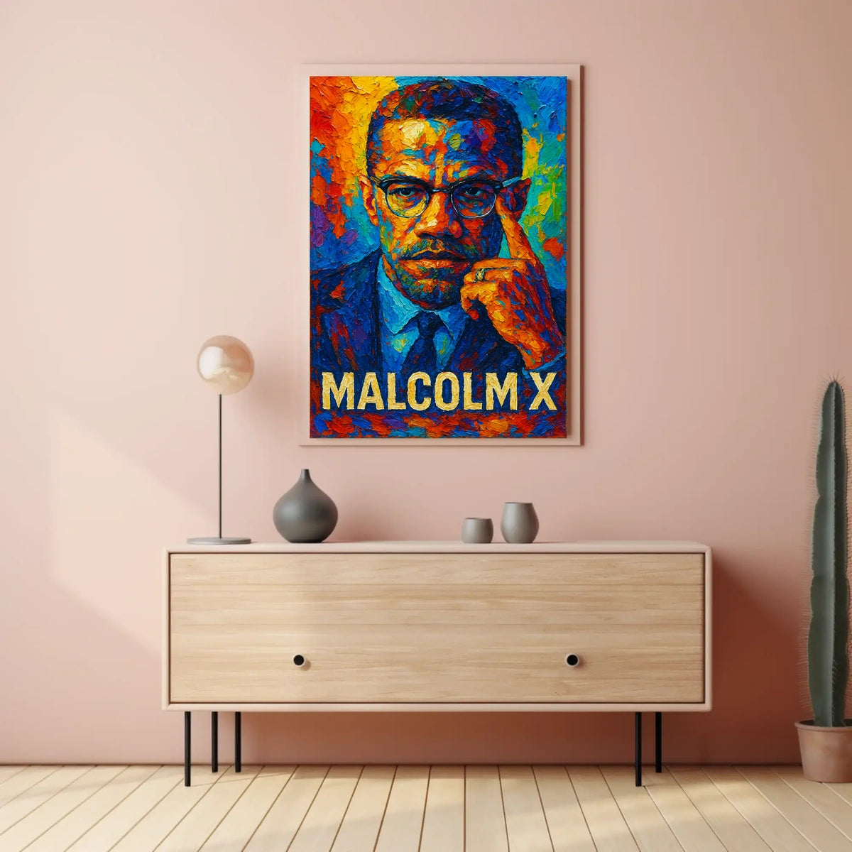 Malcolm X Visionary Leader Poster