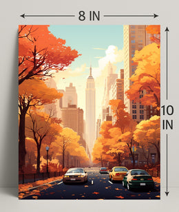 Autumn In The City Poster PosterGoat
