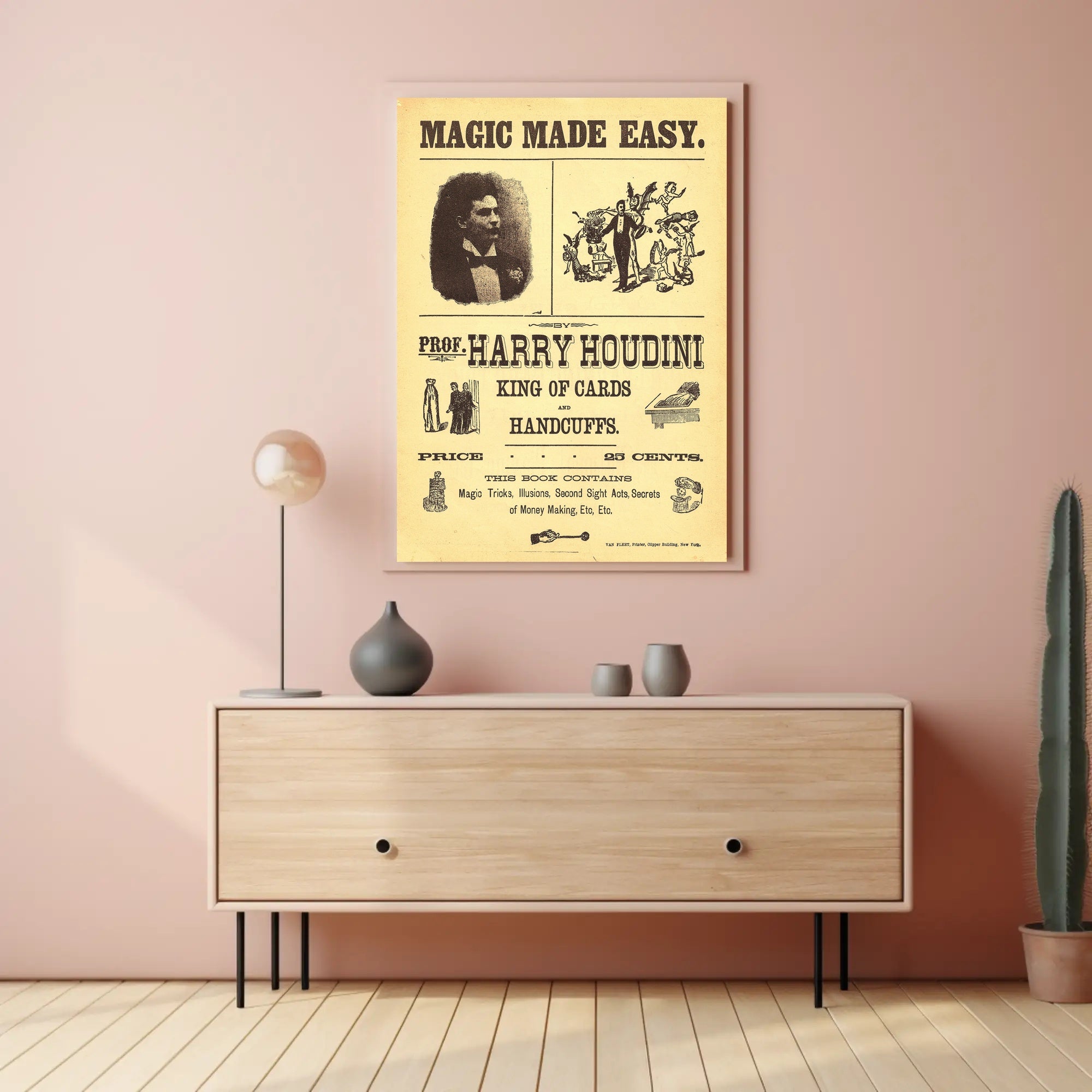 Harry Houdini Vintage Magic Cultural or Heritage Poster