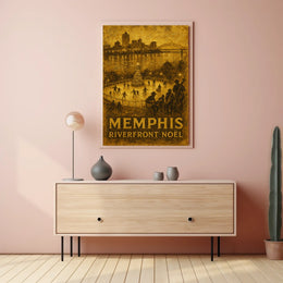 Memphis Riverfront Noël Poster
