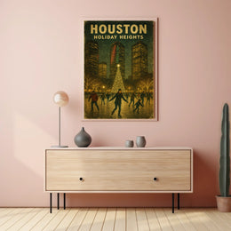 Houston Holiday Heights Poster